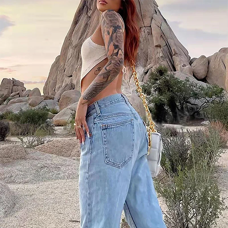 Wide Leg Baggy Jeans Pants