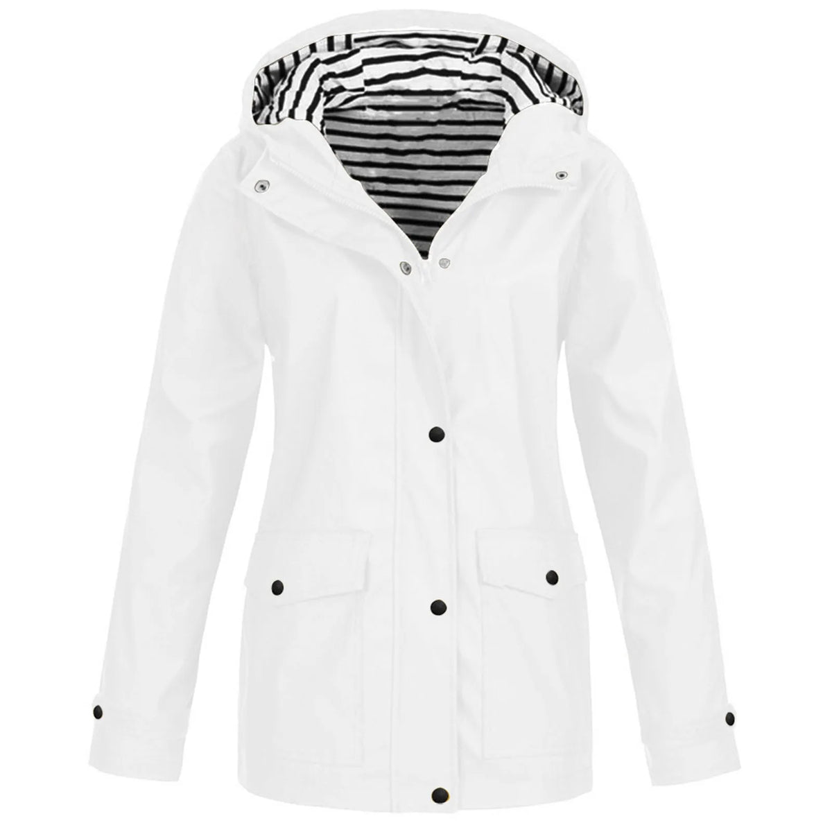 Rain Heat Retaining Outdoor Plus Size Waterproof Hooded Raincoat Coat