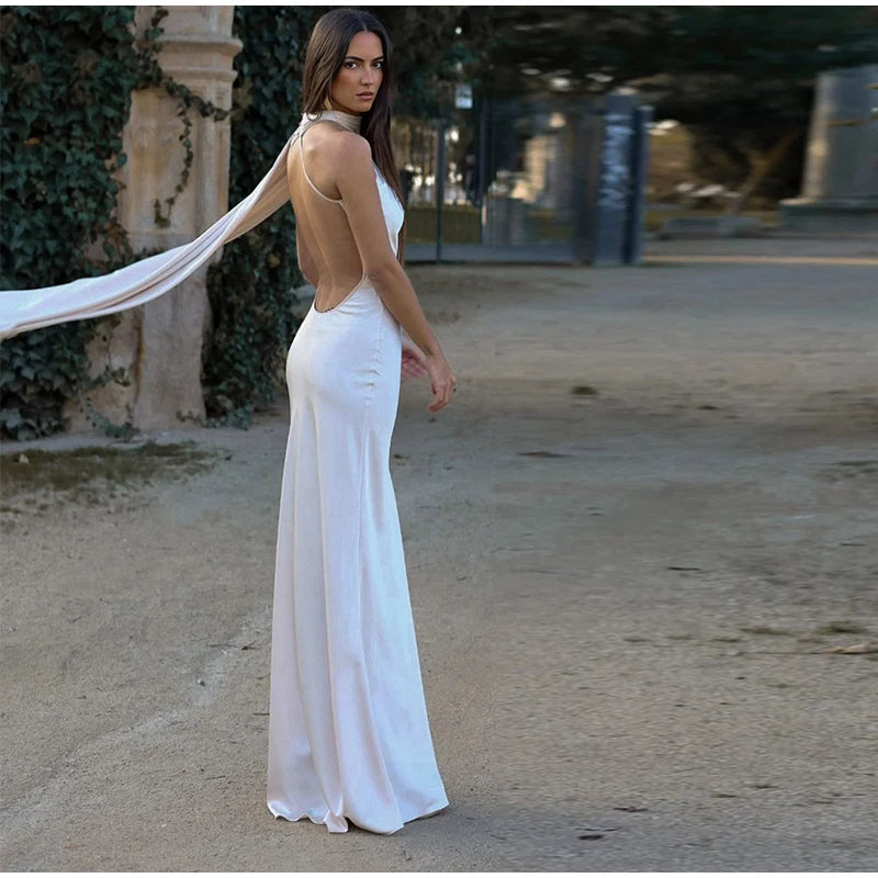 Sexy Satin Ribbon Party Dress
