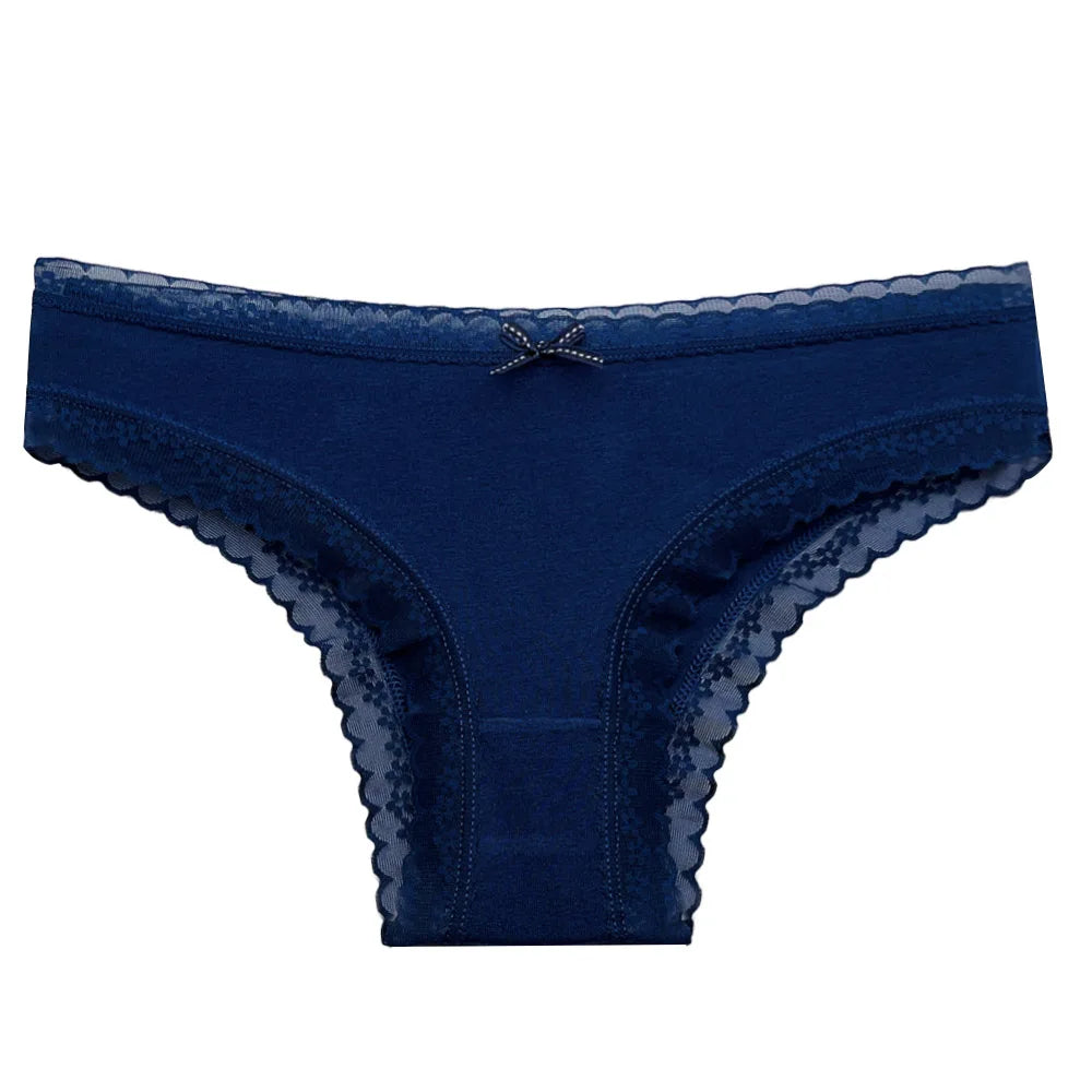 5 Pcs/Set Cotton Panties Sexy Lace Low Waist M-XL  Lingerie