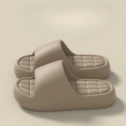Unisex Bathroom Flat Sandals Thick Platform Slippers