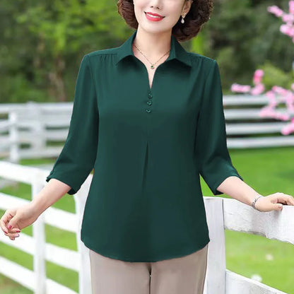 Thin Pullover Half Sleeve Loose Shirt