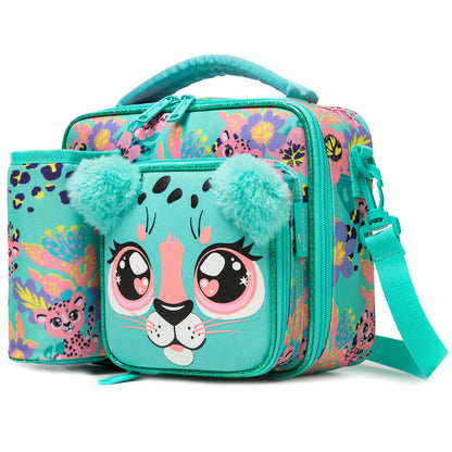 Cute Animal Kids Lunch Box Meal Bag Set