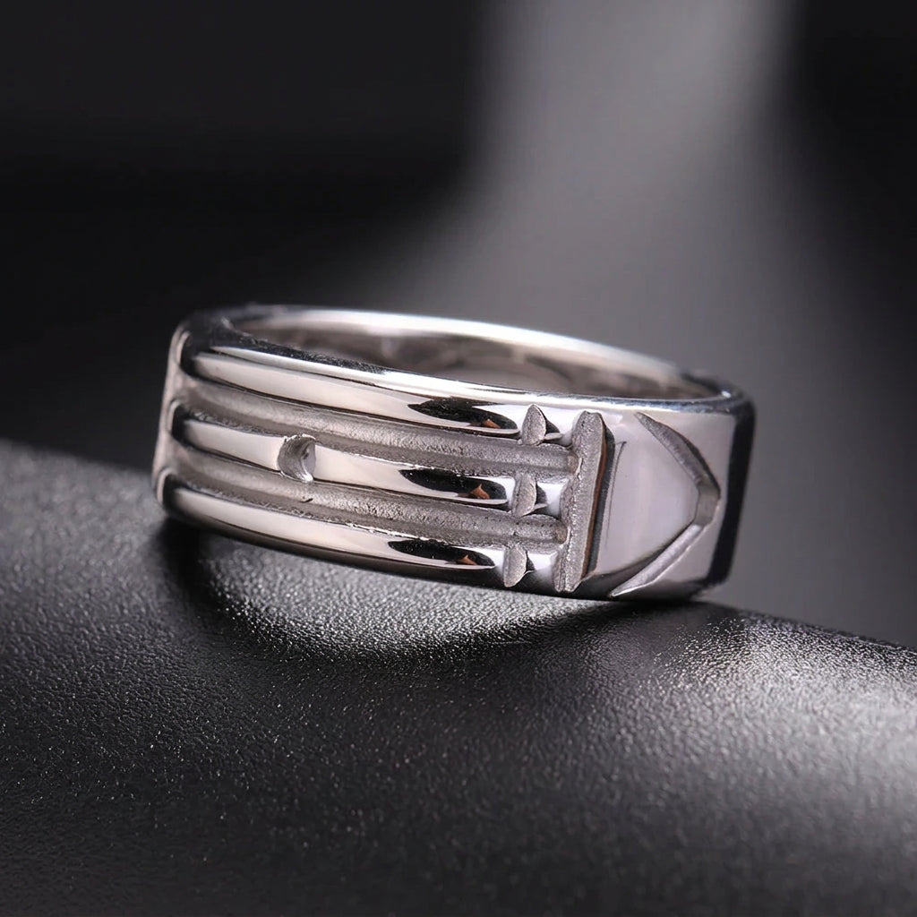 Atlantis Stainless Steel Wide Minimalist Rings