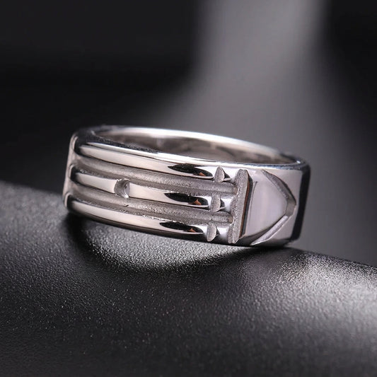 Atlantis Stainless Steel Wide Minimalist Rings