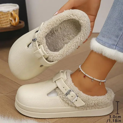 Waterproof Eva Furry Soft Thick Slippers