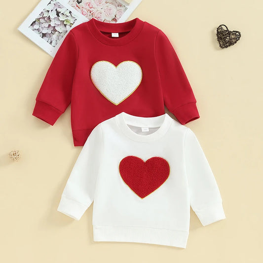 0-3Y Baby Kids Valentine's Day Sweatshirts Tops Toddler