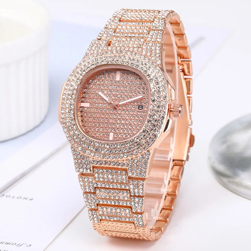 Full Diamond Stainless Steel Watches