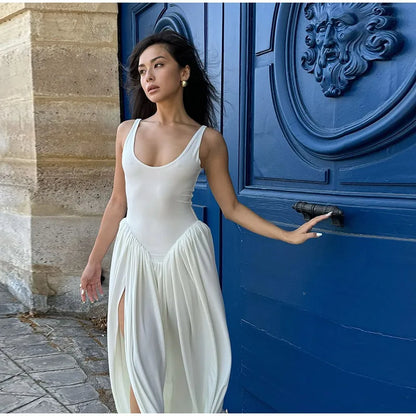 Shawl Maxi Short Sleeve Slim Fit Dress