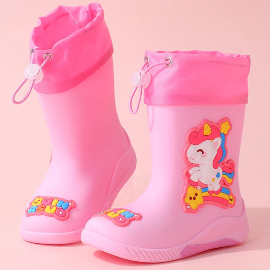 Cartoon Girl Rabbit Rain Boots Rubber Waterproof Shoes