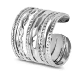 DANA Three-dimensional M Letter Ring