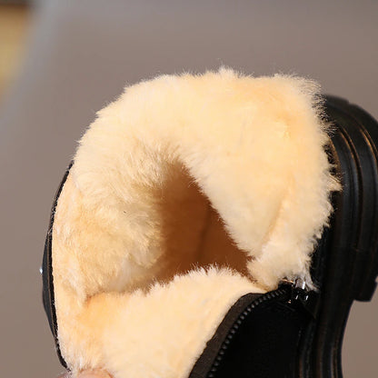 Winter Buckle Fluffy Platform Toddler Short Boot