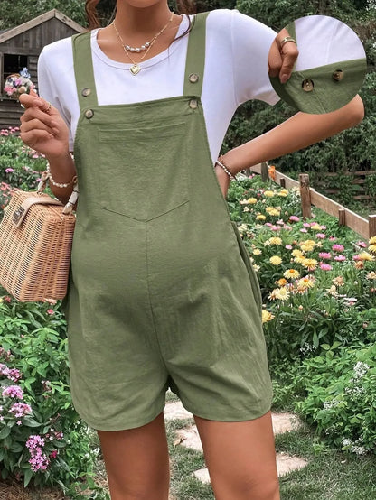 Maternity Jumpsuits Plus Size Pregnancy Overalls Cotton