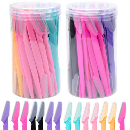 30Pcs/Bottle Eyebrow Razors With Container Facial Eye Brow Trimmer