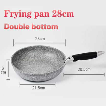 Frying 28/26/24/20cm Wok Non-stick Pan Skillet Cauldron