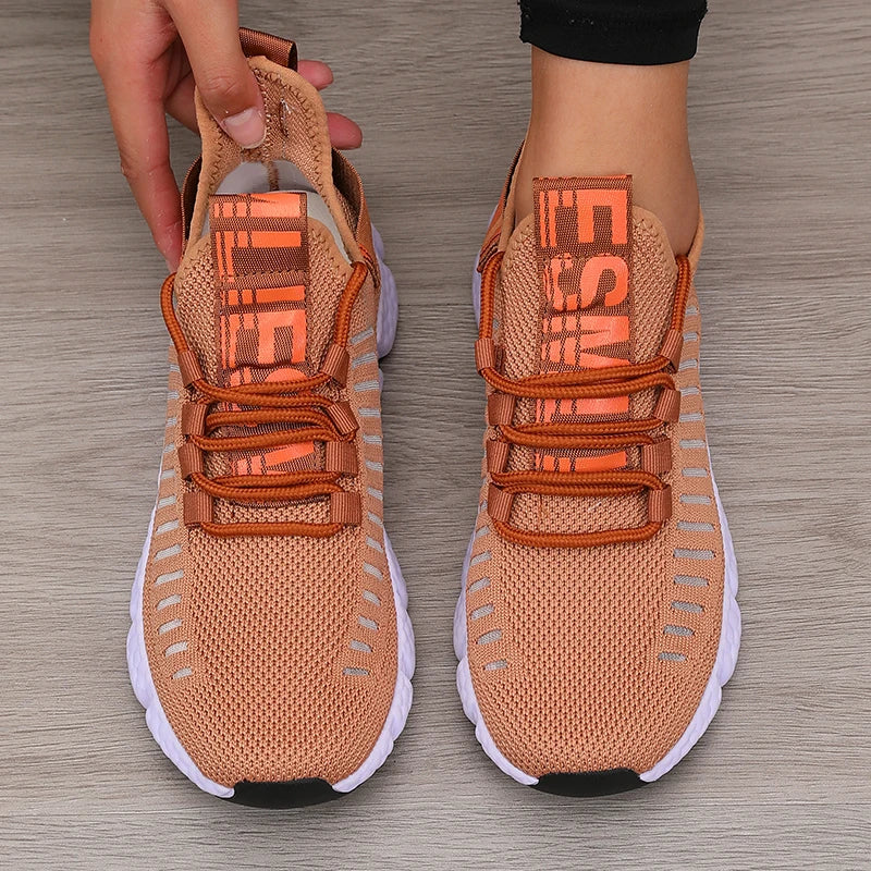 Mesh Lightweight Jogging Walking Flat Sneakers