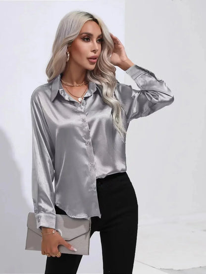 Long Sleeve Silk Shirt