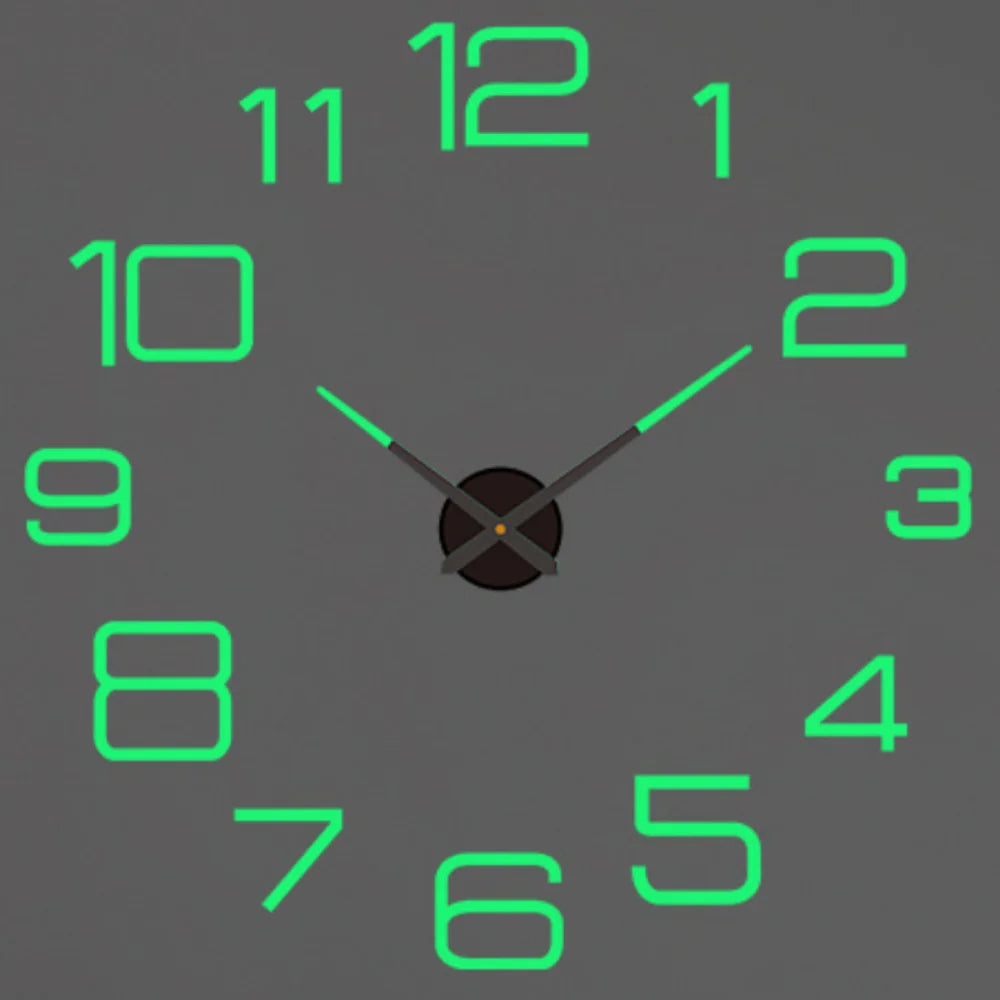 Large Wall 3D DIY Quartz Acrylic Mirror Stickers Clocks