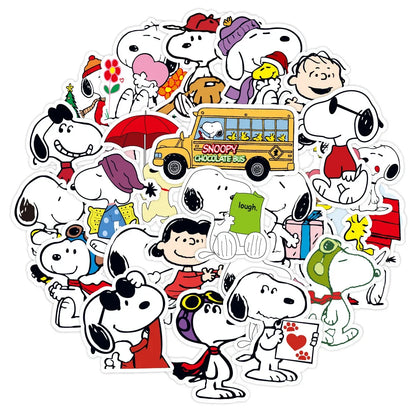 50pcs Snoopy Stickers Cartoon Decoration Sticker