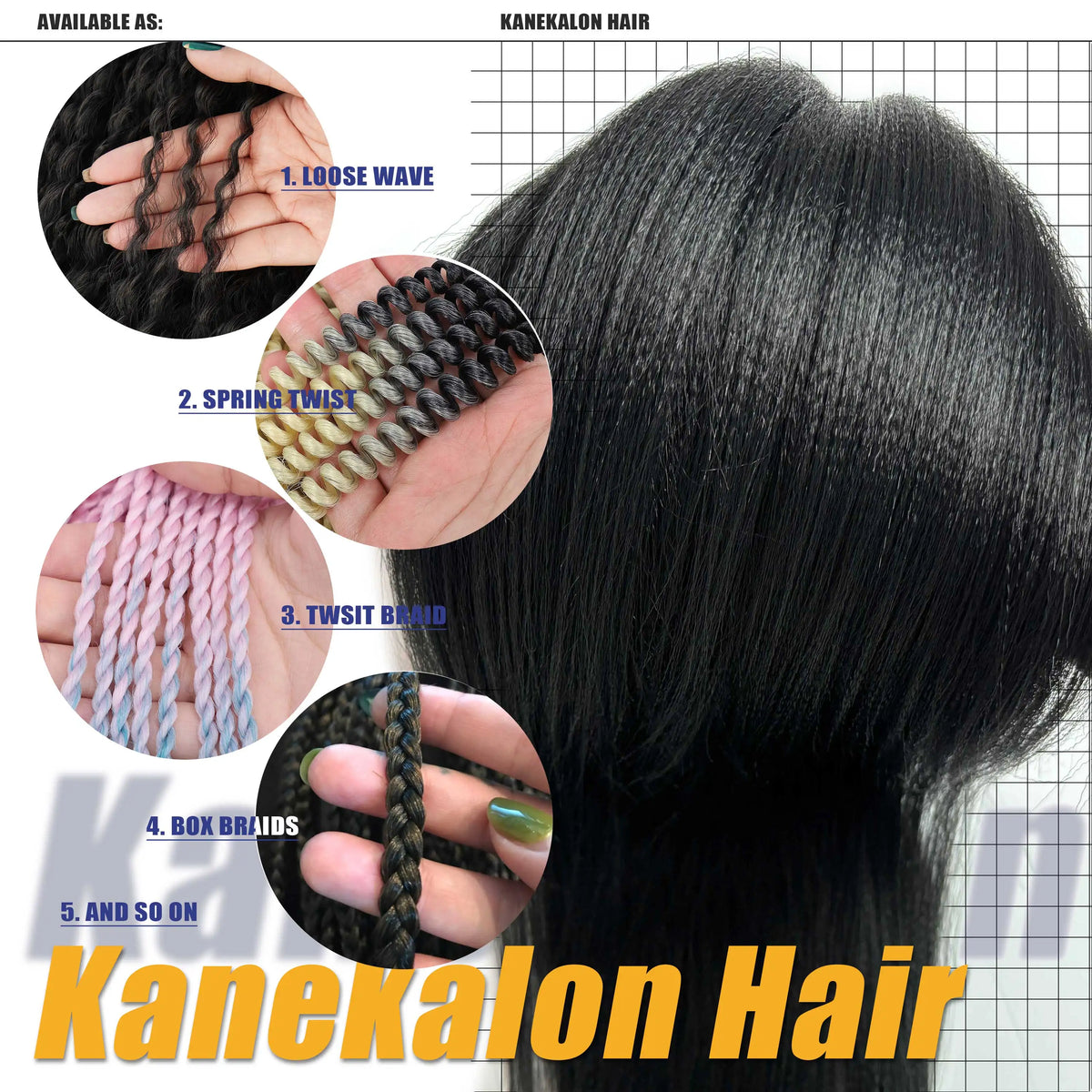 82 Inch Long Jumbo Braiding Hair Synthetic Braids Crochet Hair Extensions 165g
