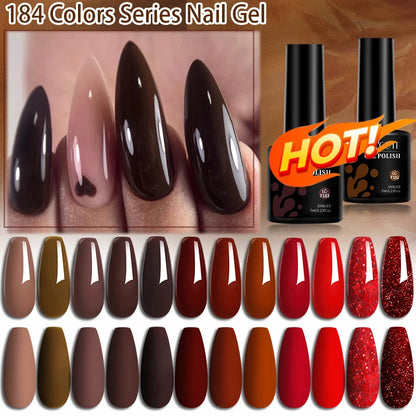 Coffee Brown Color Gel Nail Polish
