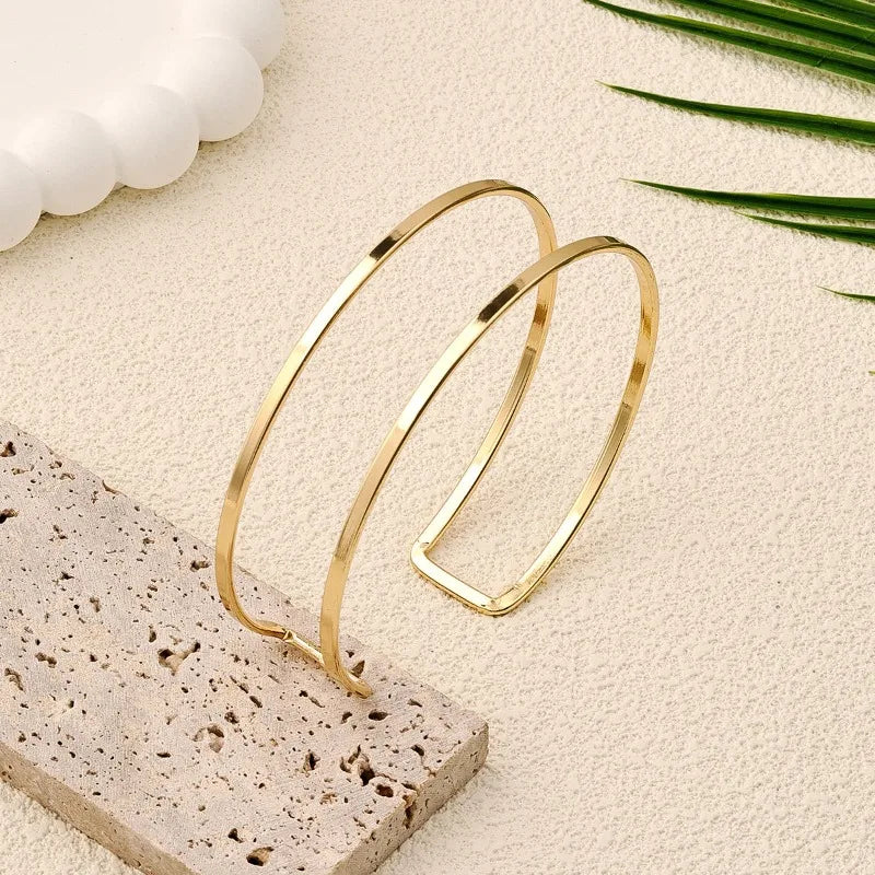 Upper Opening Arm Geometric Bracelet