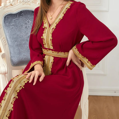 Muslim Loose Abaya Long-Sleeved Dress