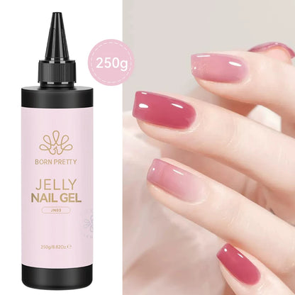250g Pure Black White Color Gel Nail Polish Jelly Nude Gel