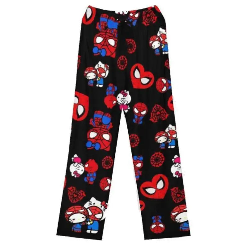 Hello Kitty Spider-Man Cotton Loose Pajama Pants
