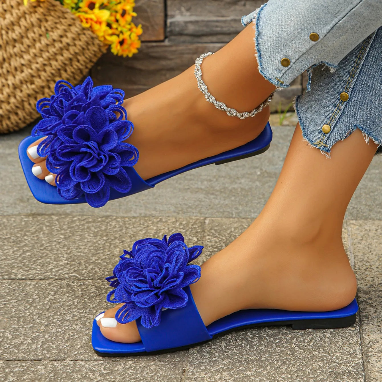 Flower Flat Slippers