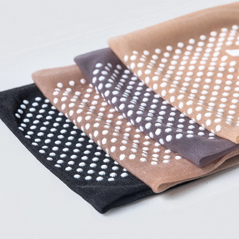 Ultra-thin Breathable Non-slip Transparent Elastic Crystal Silk Socks