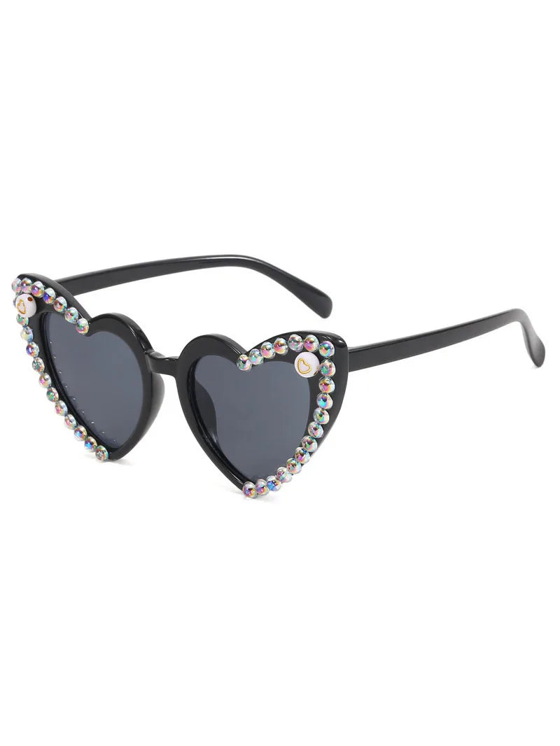 Rhinestone & Pearl Cat Eye Sunglasses