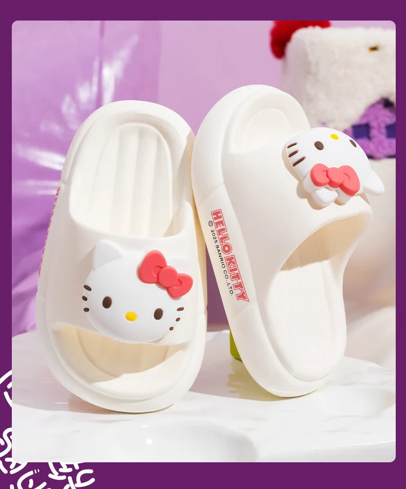 Cute Kuromi Girls Hello Kitty Slippers