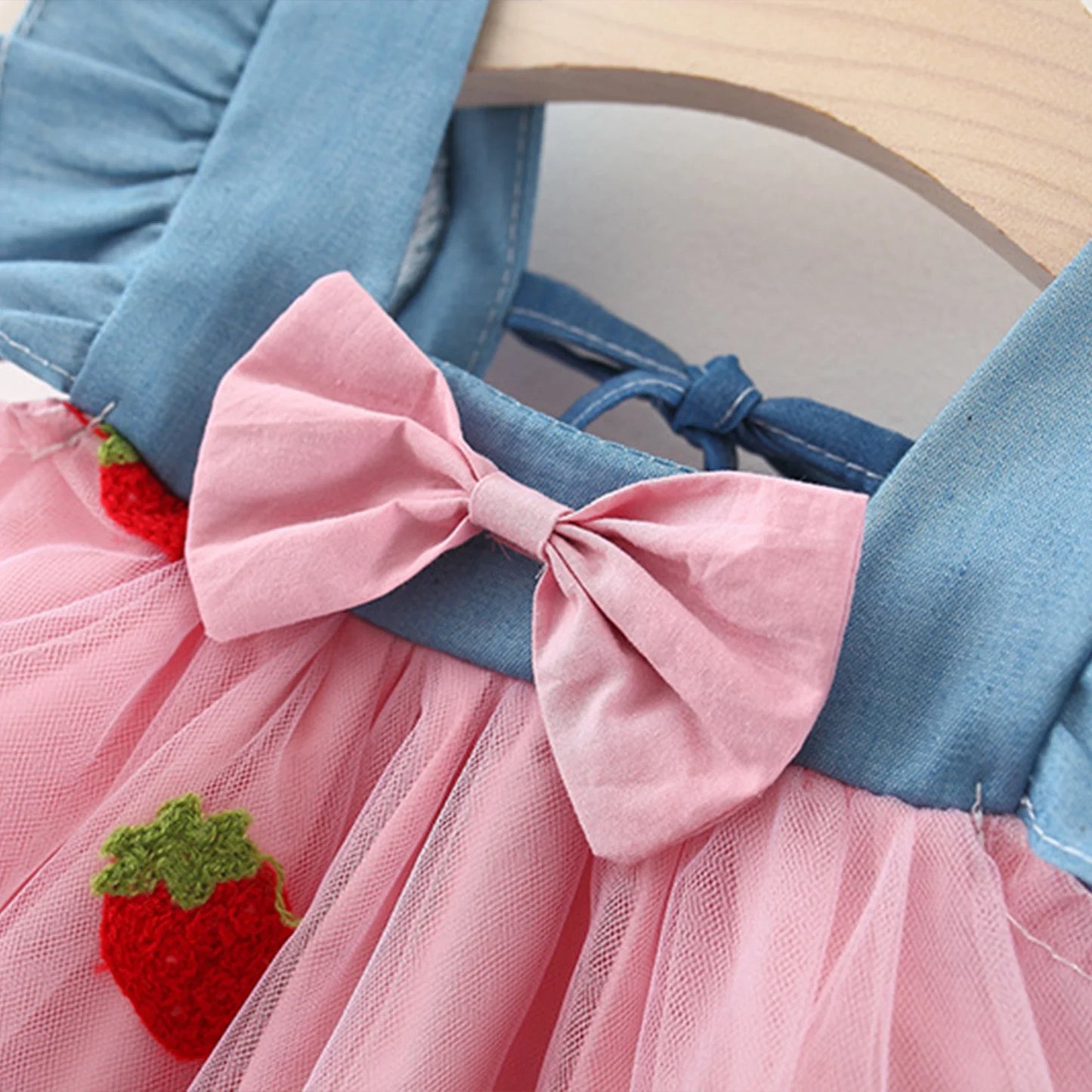 Baby Girl Cherry Mesh Dress
