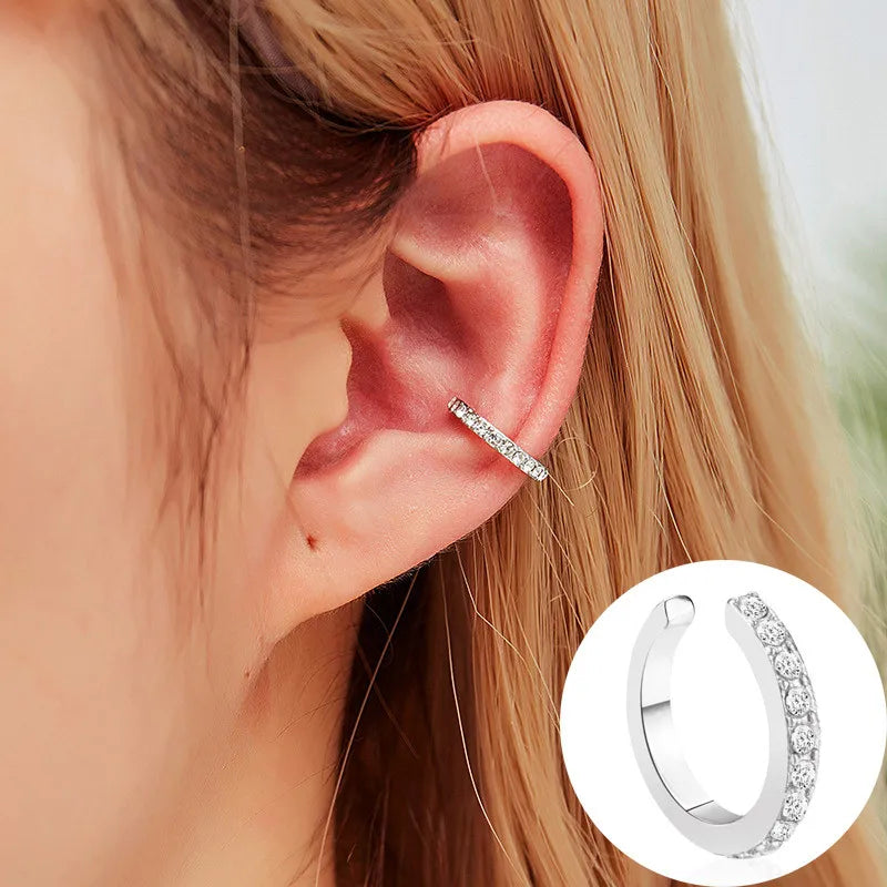 Bohemian Piercing Crystal Rhinestone Ear Cuff Wrap Earrings
