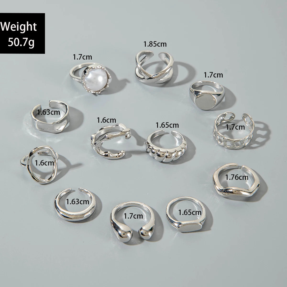 DANA Circle Geometry Opening Joint Rings Set