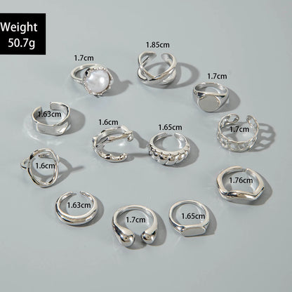 DANA Circle Geometry Opening Joint Rings Set