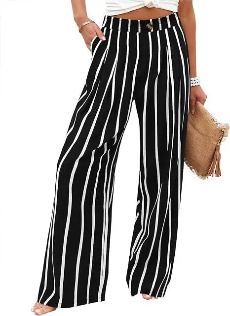 Cotton-Linen Casual Lightweight Elastic Waist Lounge Pants