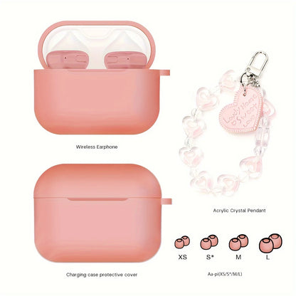 TWS Heart Shaped Bluetooth Headset Wireless Earbuds with ENC Smart Noise Cancellation
