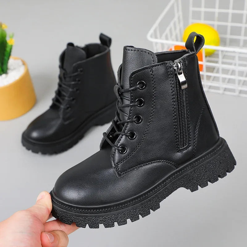 Soft Soled Leather Versatile Antiskid Boots