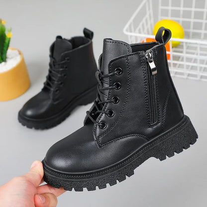 Soft Soled Leather Versatile Antiskid Boots