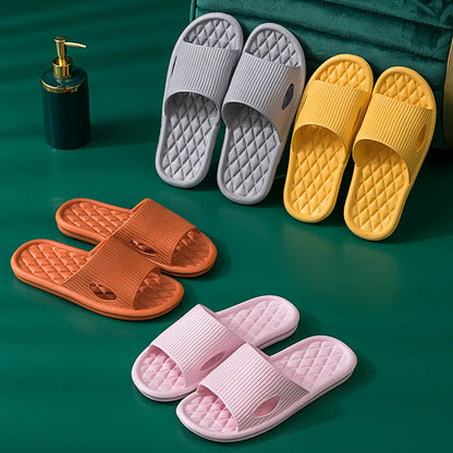 Summer Light Home Soft Solid Color Flip Flops Slippers