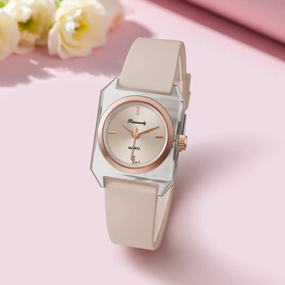 Silicone Strap Quartz Clock Wristwatch