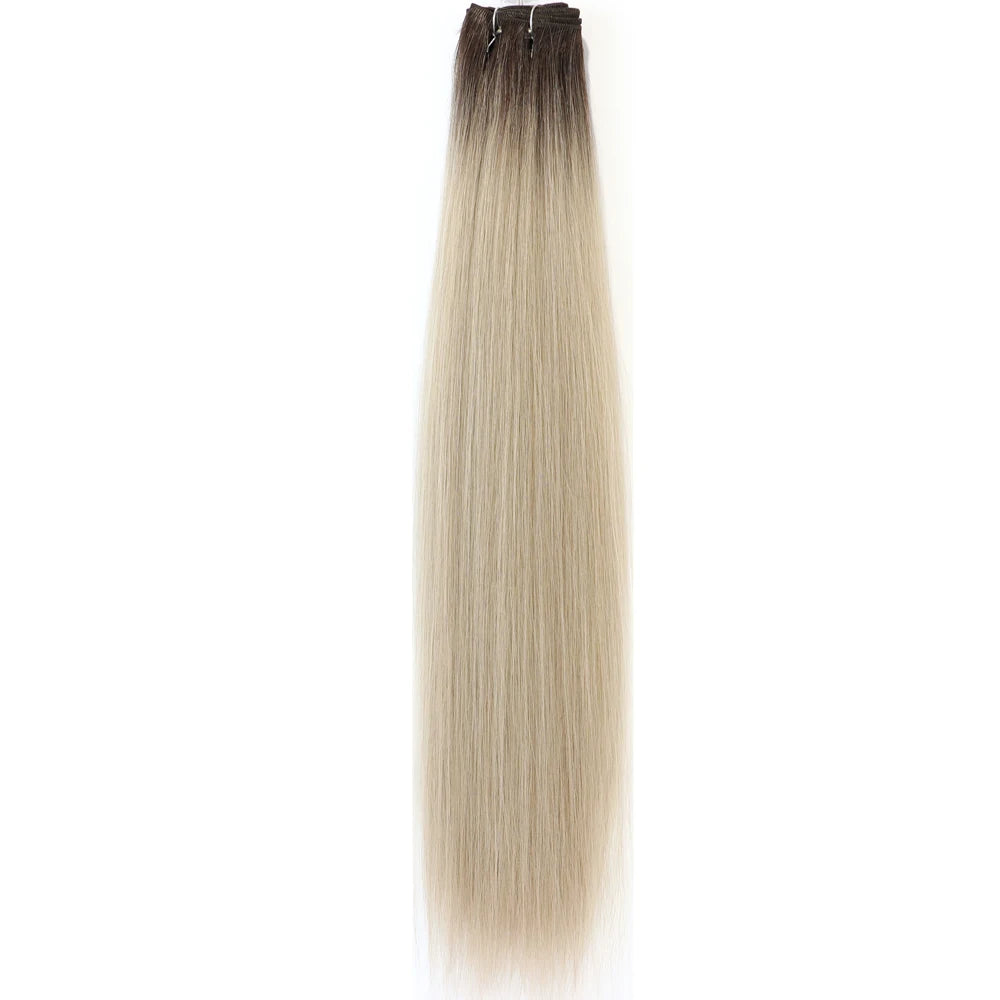 Bone Straight Hair Extensions Brown Color