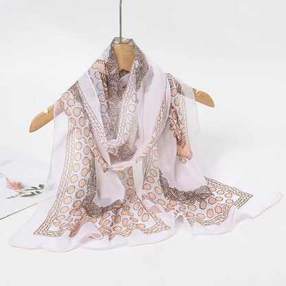 Chiffon Long Silk Scarf Turban