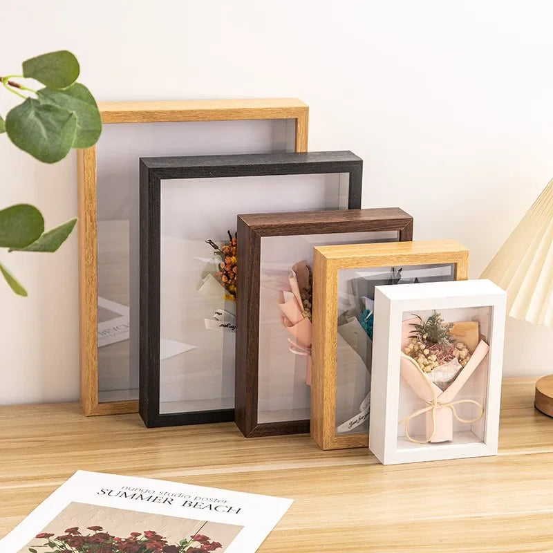 3D Wooden Picture Frames Flower Holder Handmade