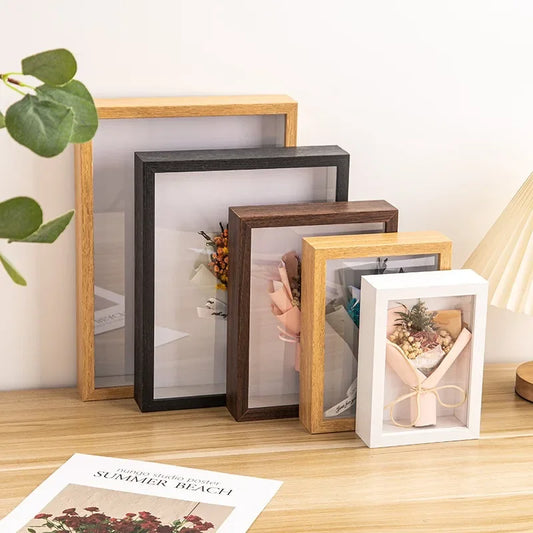 3D Wooden Picture Frames Flower Holder Handmade