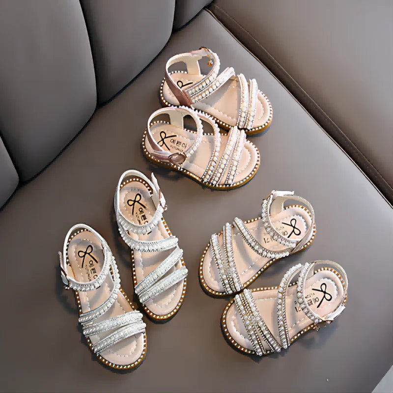 Bling Rhinestone Little Big Girl's Sandals