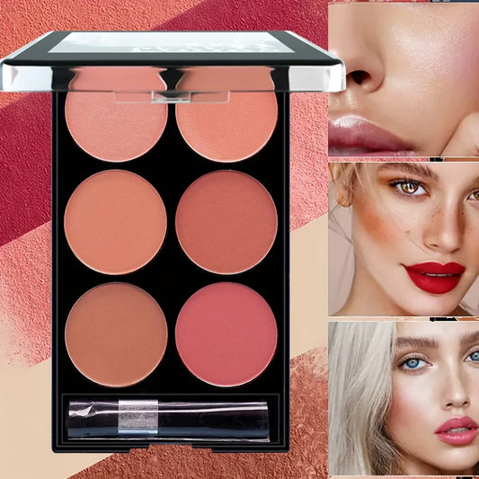 6-color blush and contouring all-in-one makeup palette