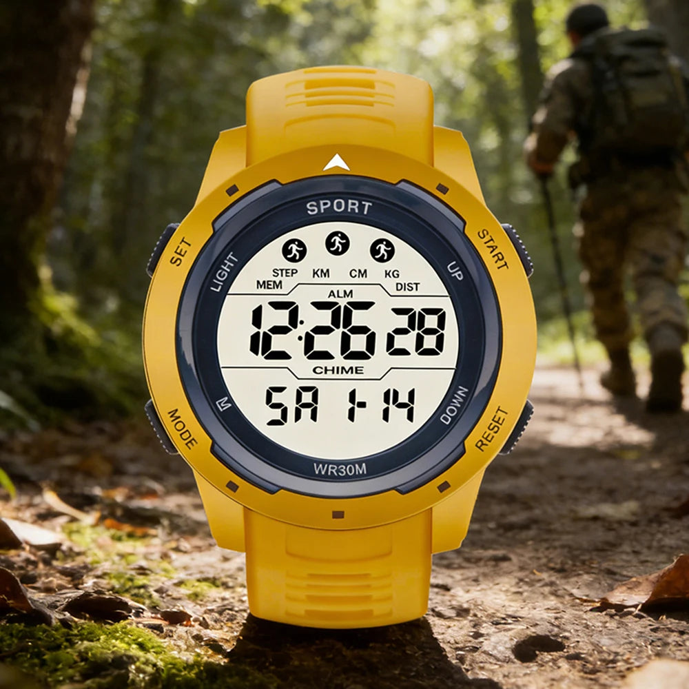 Sports Digital Multifunction Clock Luminous Chronograph Sweatproof Sport Watch